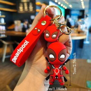 Marvels Heroic Duo, Spider-Man & Deadpool Collectible Keychain Pendant, Durable Car & Bag Accessories, Perfect Gift For Fans