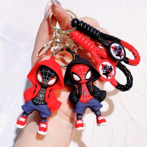 1pc Spider Man Action Figure Spiderman Keychain Anime Accessories Spider-man Keyring Doll Backpack Pendant Men Car Key