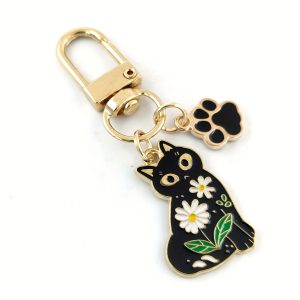 1pc Cute Cartoon Cat Paw Keychain for Men - Adorable Animal Key Chain for Wallet and Car Decoration