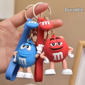 Cartoon Silicone Keychain Durable Alphabet Charm Wristlet With Lobster Clasp For Backpacks, Phones & More