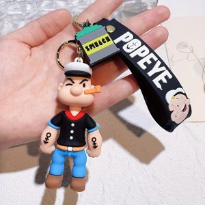 Creative Cartoon Sailor Doll Keychain - Silicone, Non-Metallic, Perfect For Bags & Car Keys