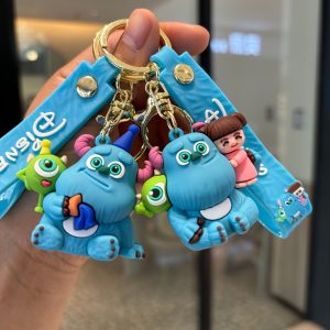 1pc Disney Monster Figure Keychain, Cute 3D Doll Schoolbag Pendant Ornaments Toy Gift